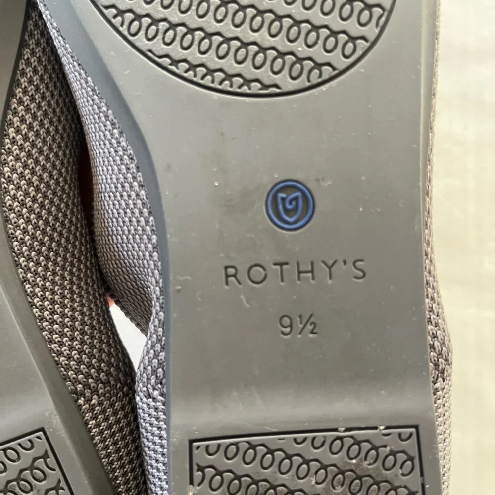 Rothy’s the Flat classic round toe shoe size 9.5 pebble grey - Picture 7 of 9